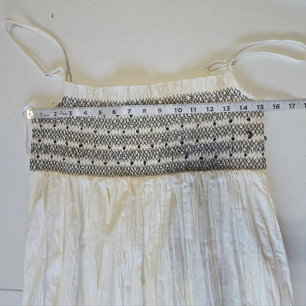 J. Crew Catania Crinkle Sun Dress Ivory Women's Medium New‎ NWT Smocked 2025
